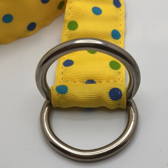 YRI Womens Yellow and Multi Color Polka Dot Sz Large Belt. Made in USA - Picture 5 of 6